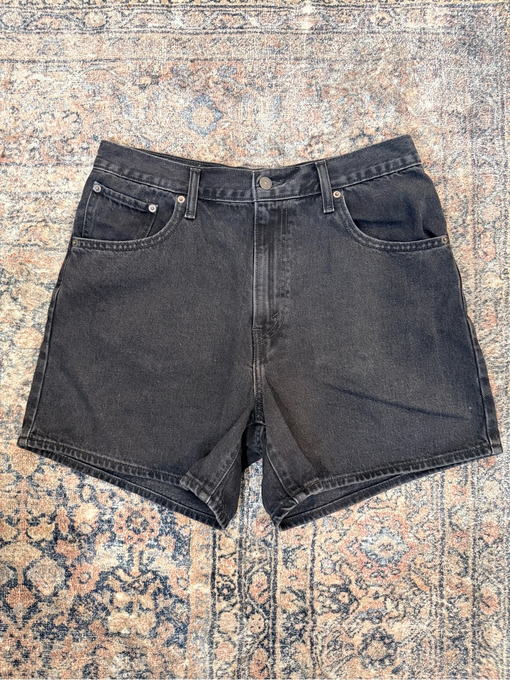 Levi's Black High-Rise Denim Shorts